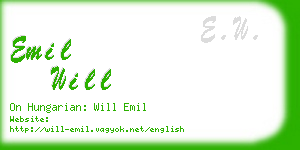 emil will business card